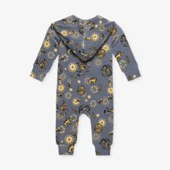 French Terry Zippered Hooded Romper