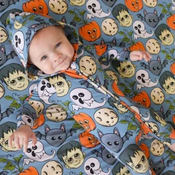 French Terry Zippered Hooded Romper