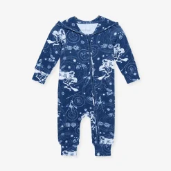 French Terry Zippered Hooded Romper