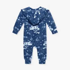 French Terry Zippered Hooded Romper