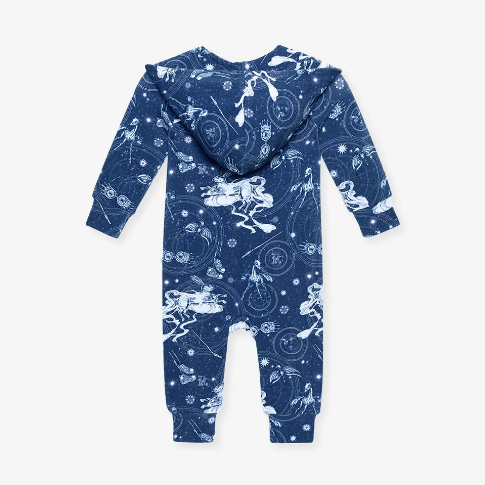 French Terry Zippered Hooded Romper