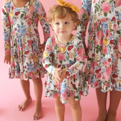 Long Sleeve Ruffled Bodysuit Dress