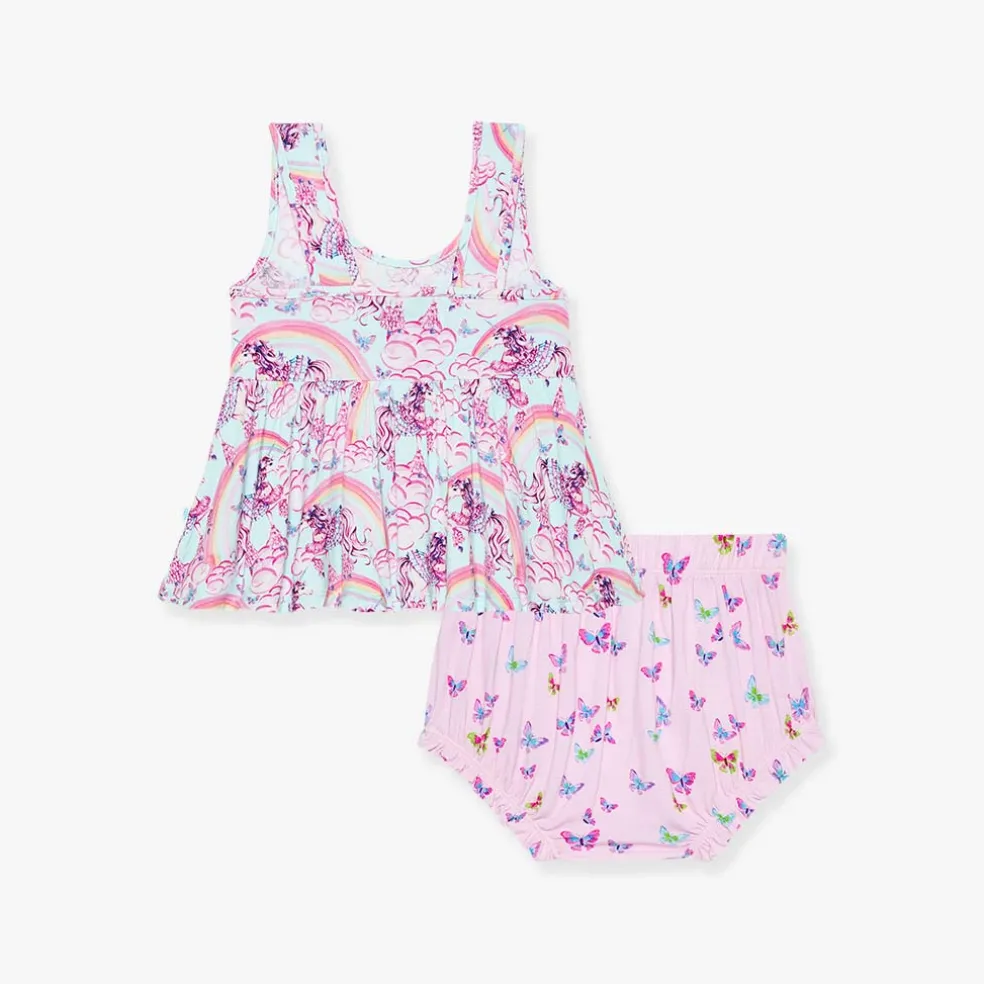 Peplum Bummie Set