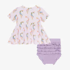 Peplum Ruffled Bummie Set