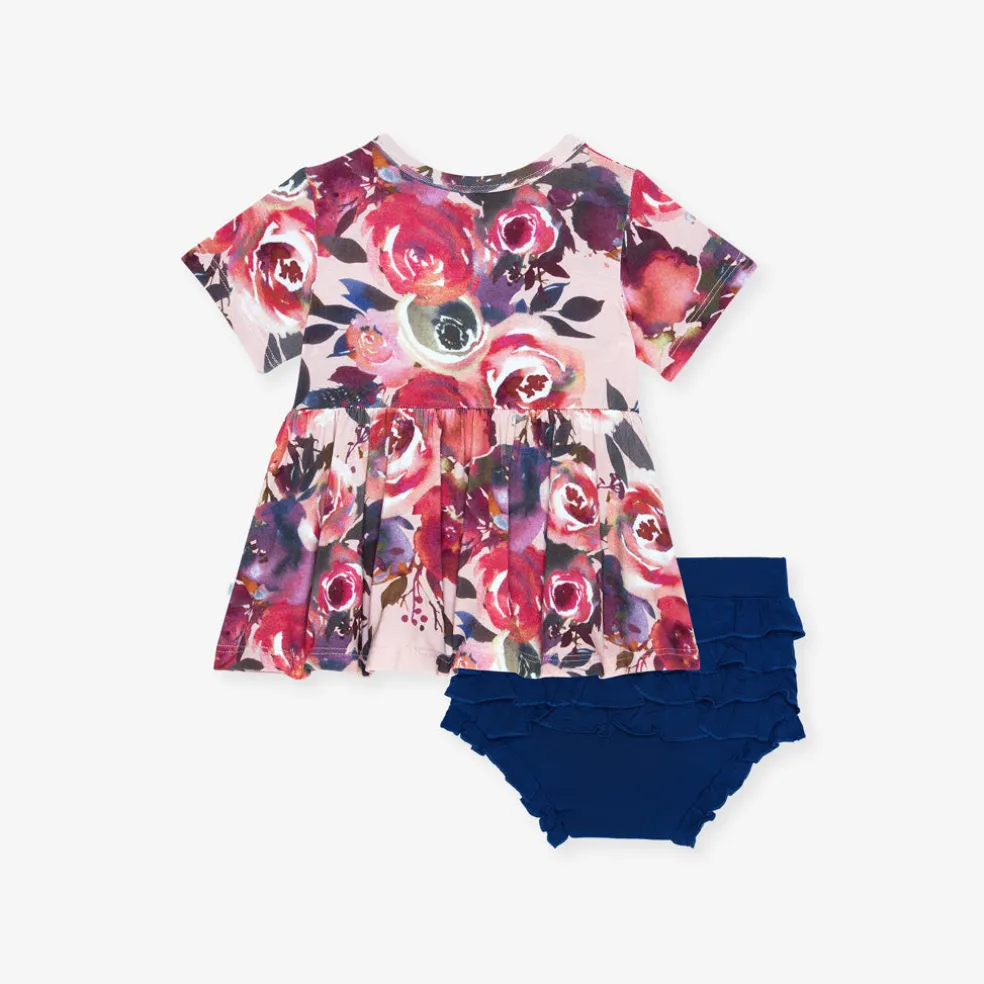 Peplum Ruffled Bummie Set