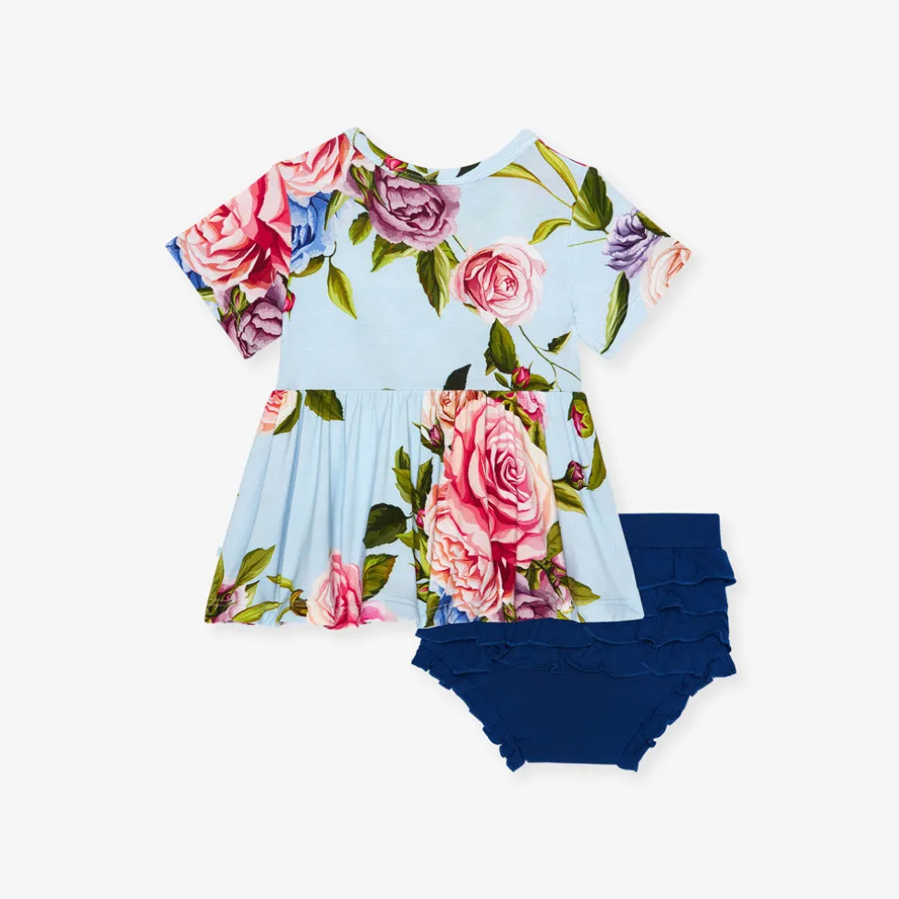 Peplum Ruffled Bummie Set