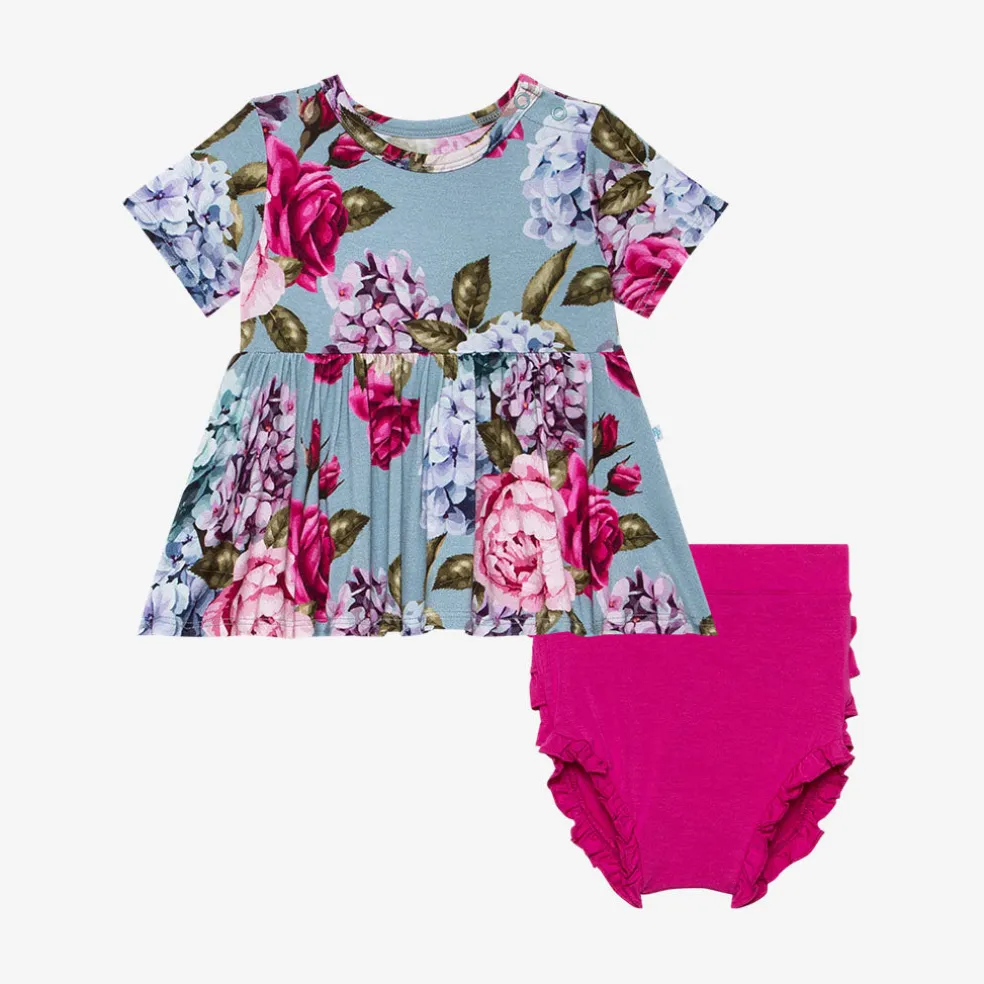 Peplum Ruffled Bummie Set