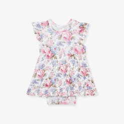 Pointelle Ruffled Bodysuit Dress