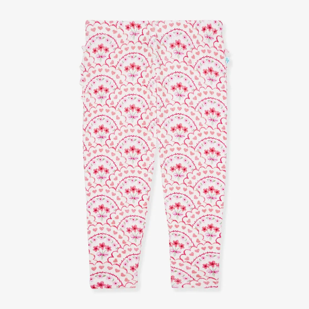 Pointelle Ruffled Bum Leggings