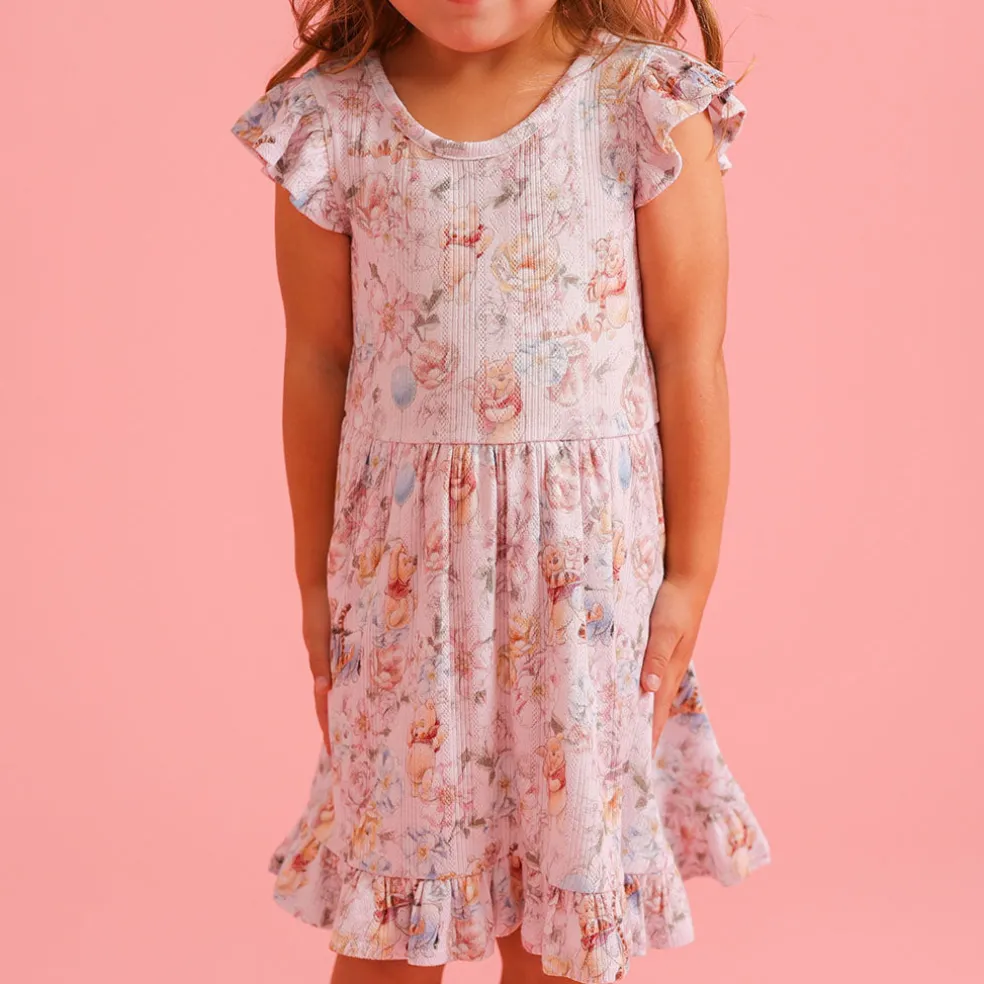 Pointelle Ruffled Twirl Dress
