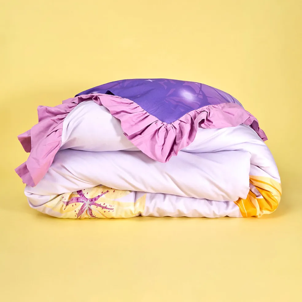 Reversible Ruffled Duvet Cover