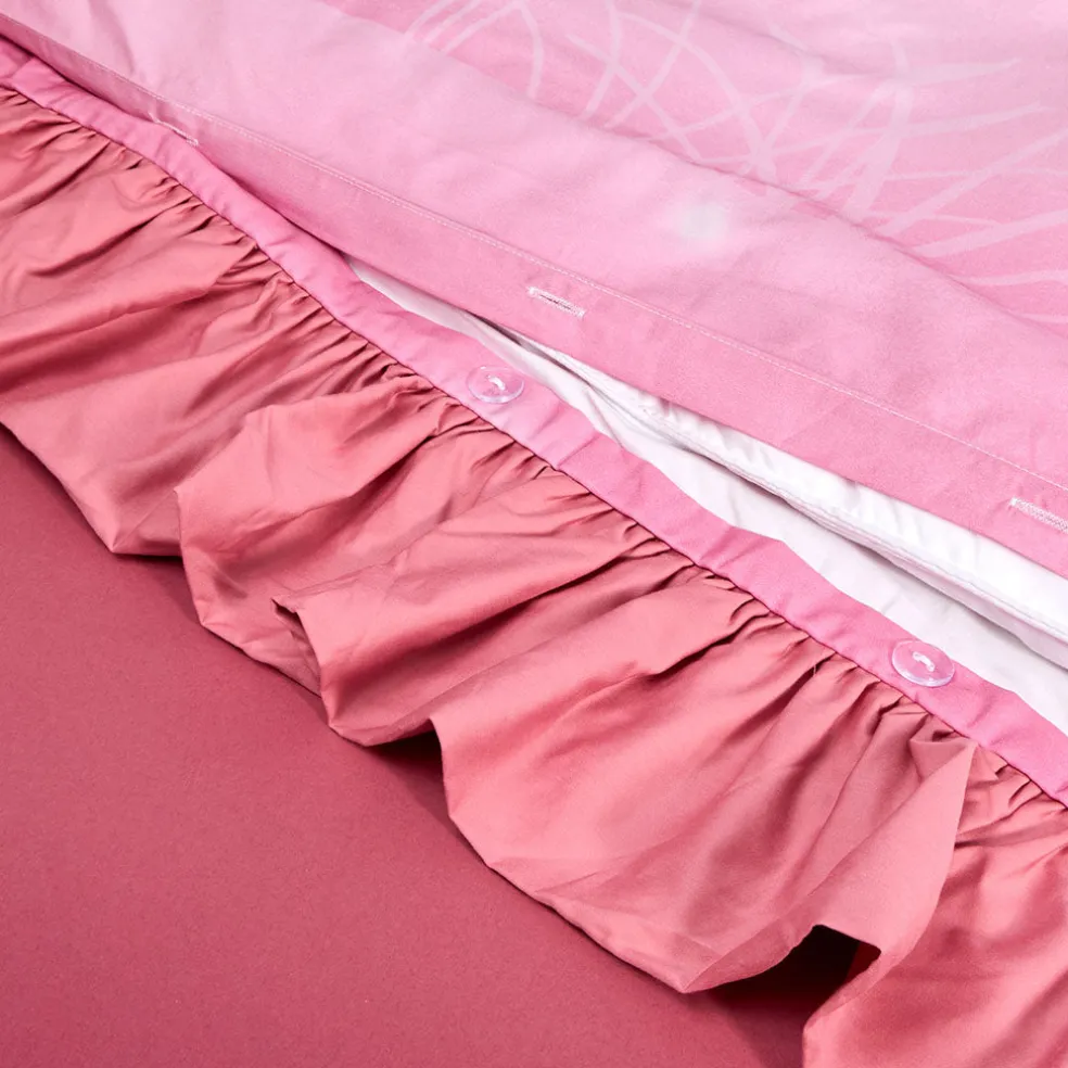 Reversible Ruffled Duvet Cover
