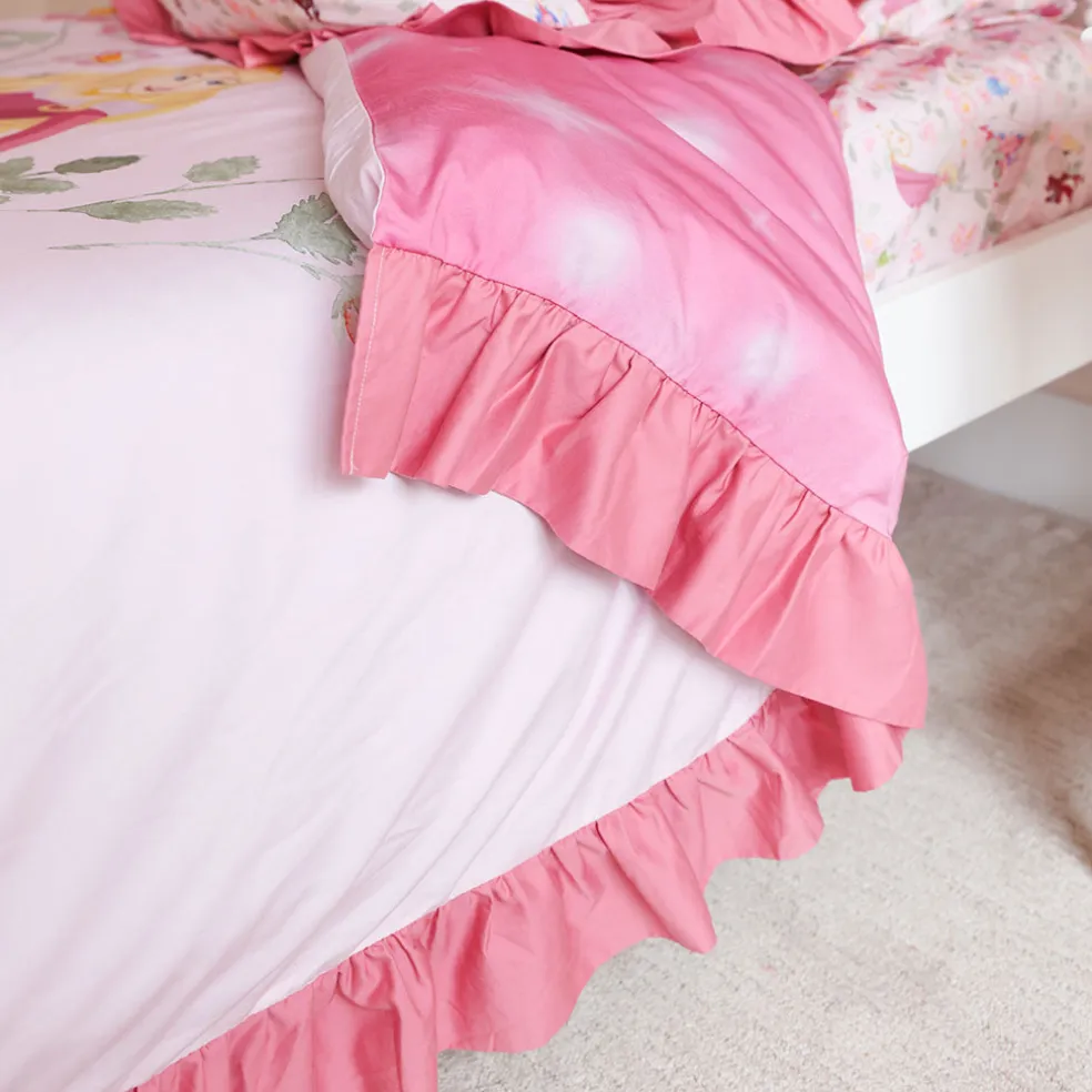 Reversible Ruffled Duvet Cover