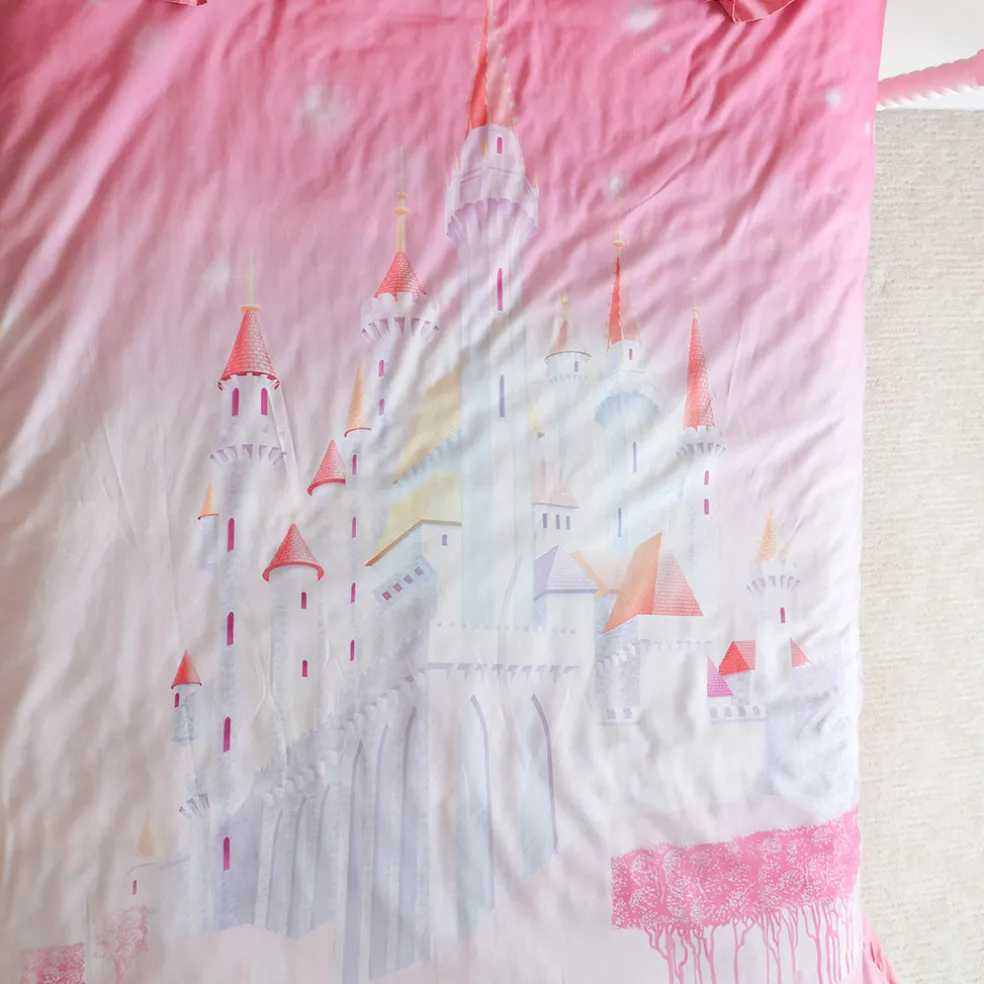 Reversible Ruffled Duvet Cover