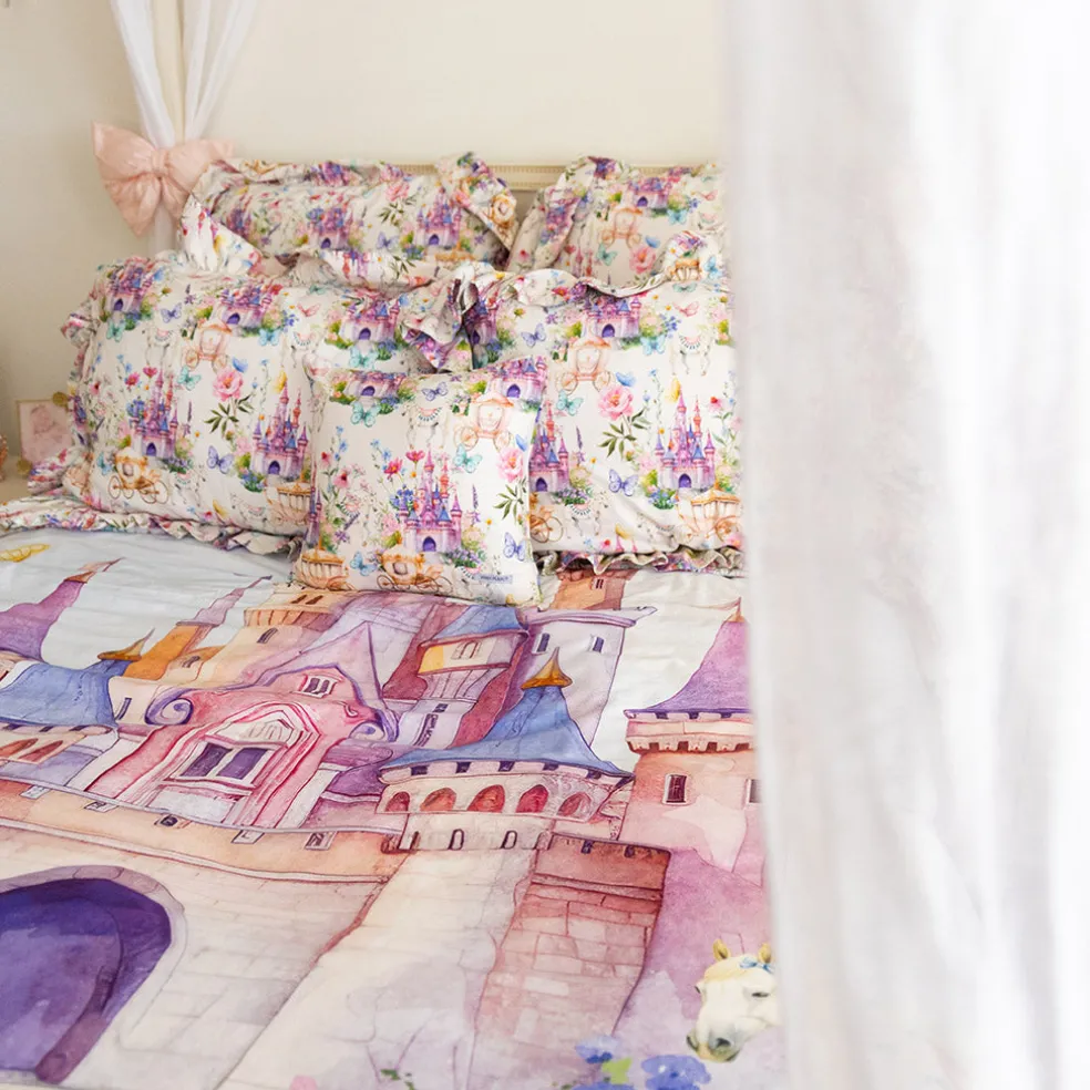 Reversible Ruffled Duvet Cover