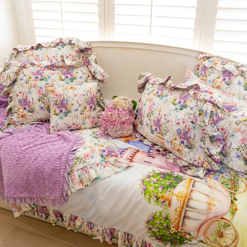 Reversible Ruffled Duvet Cover