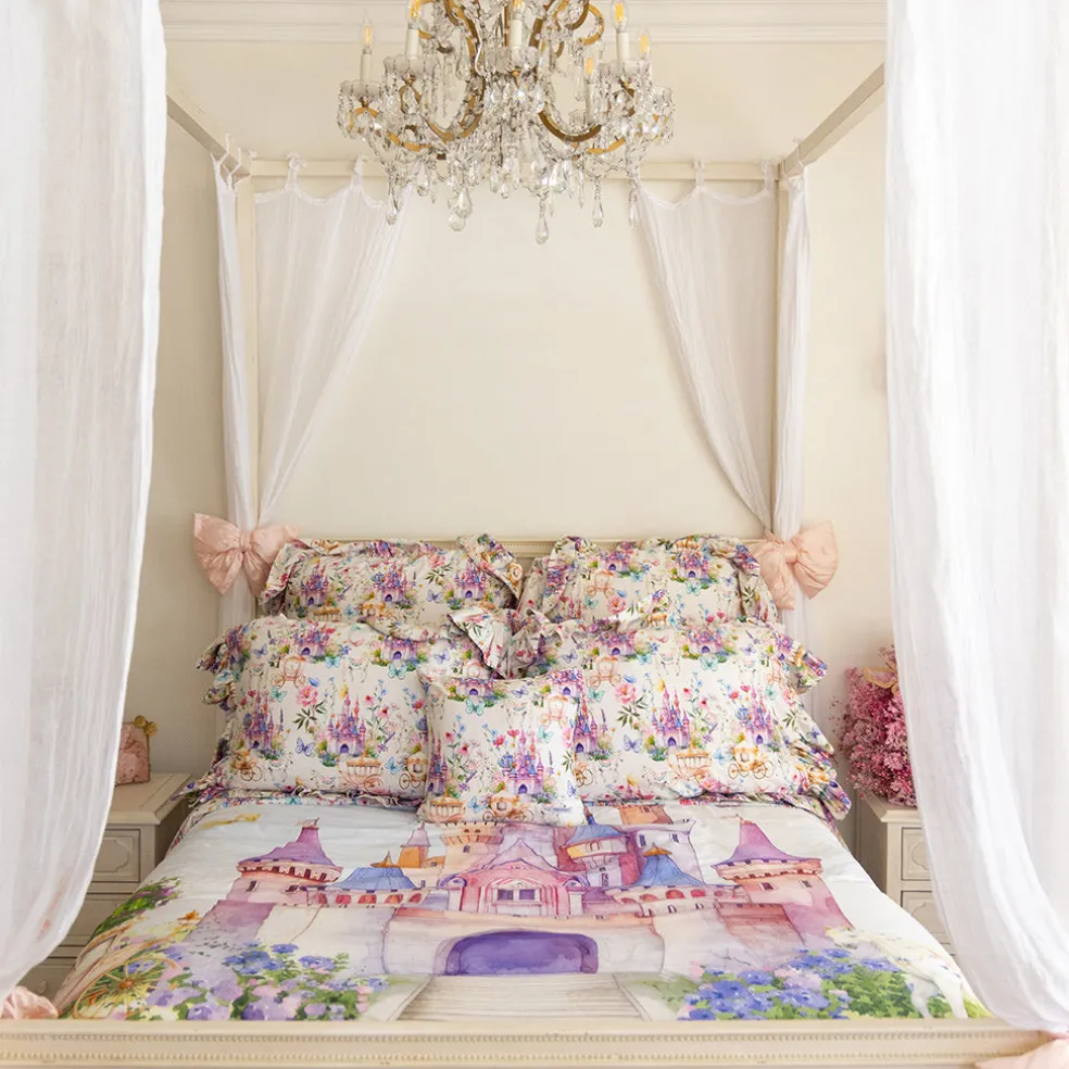 Reversible Ruffled Duvet Cover