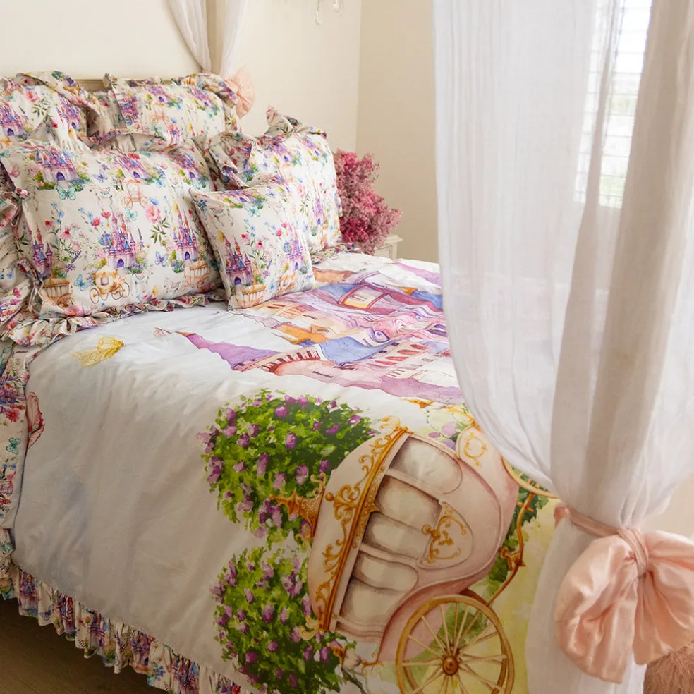 Reversible Ruffled Duvet Cover