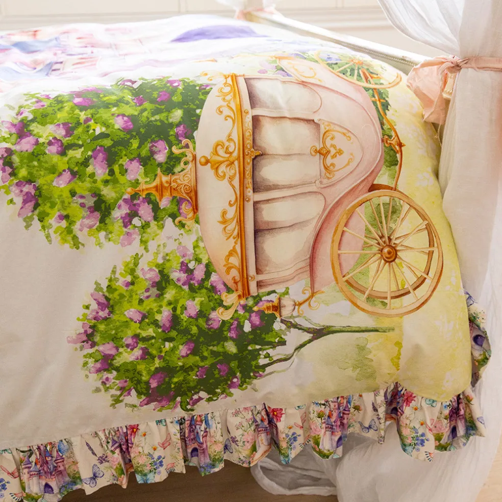 Reversible Ruffled Duvet Cover