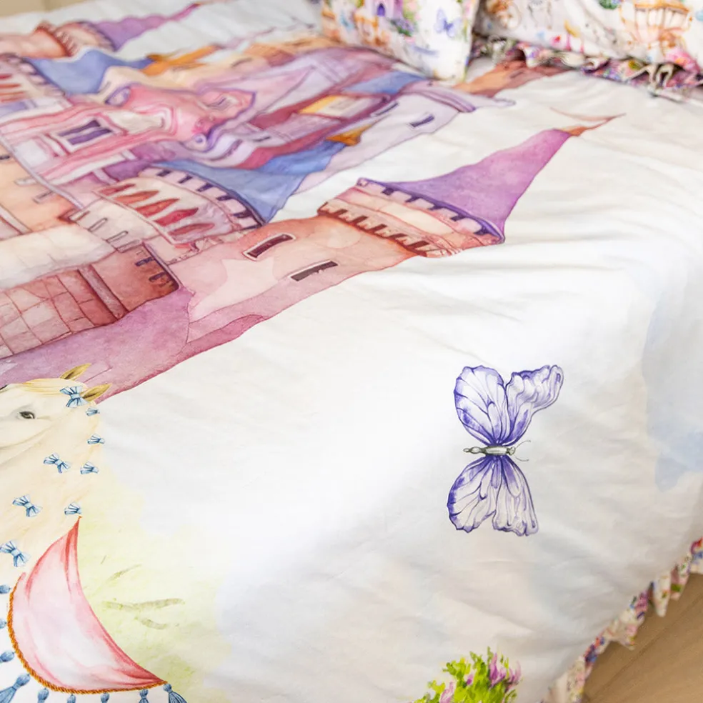 Reversible Ruffled Duvet Cover