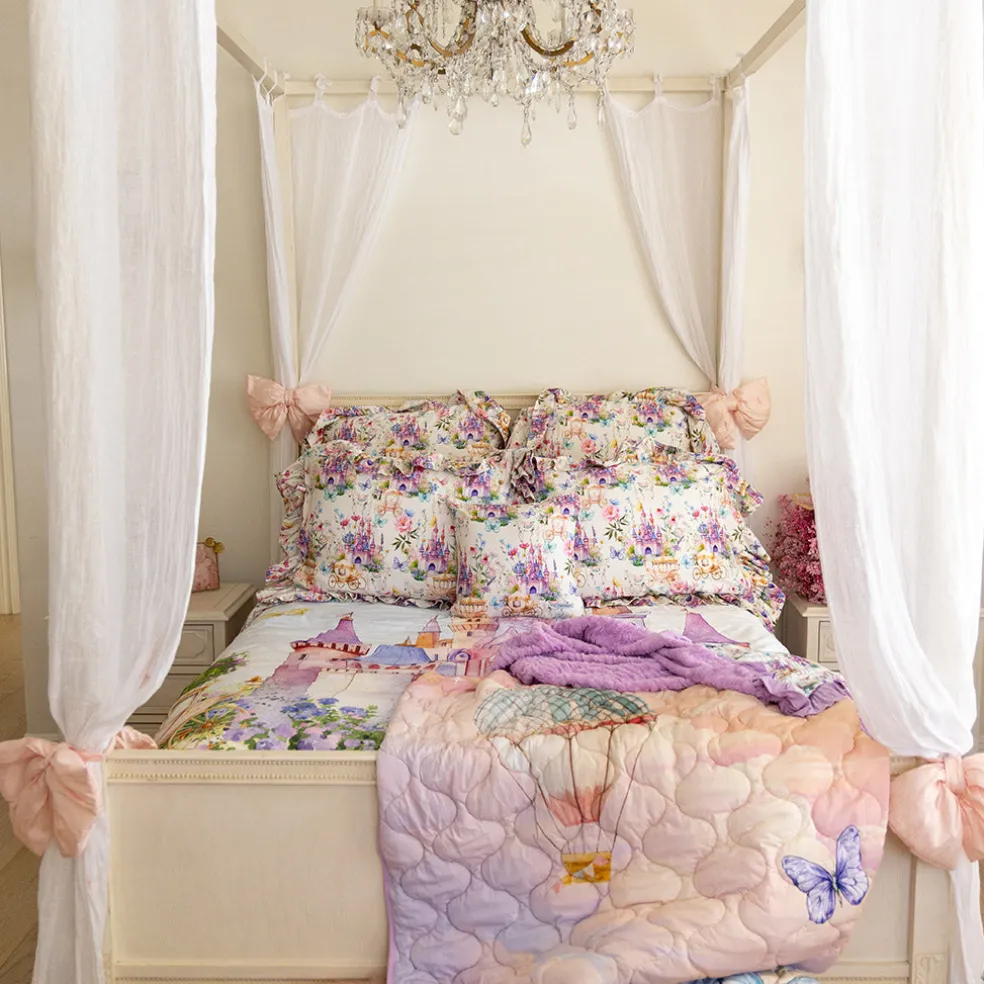 Reversible Ruffled Duvet Cover