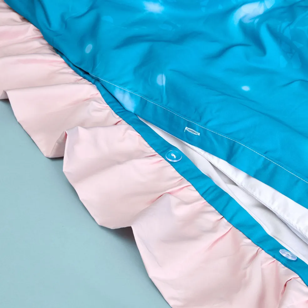Reversible Ruffled Duvet Cover