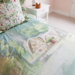 Reversible Ruffled Duvet Cover