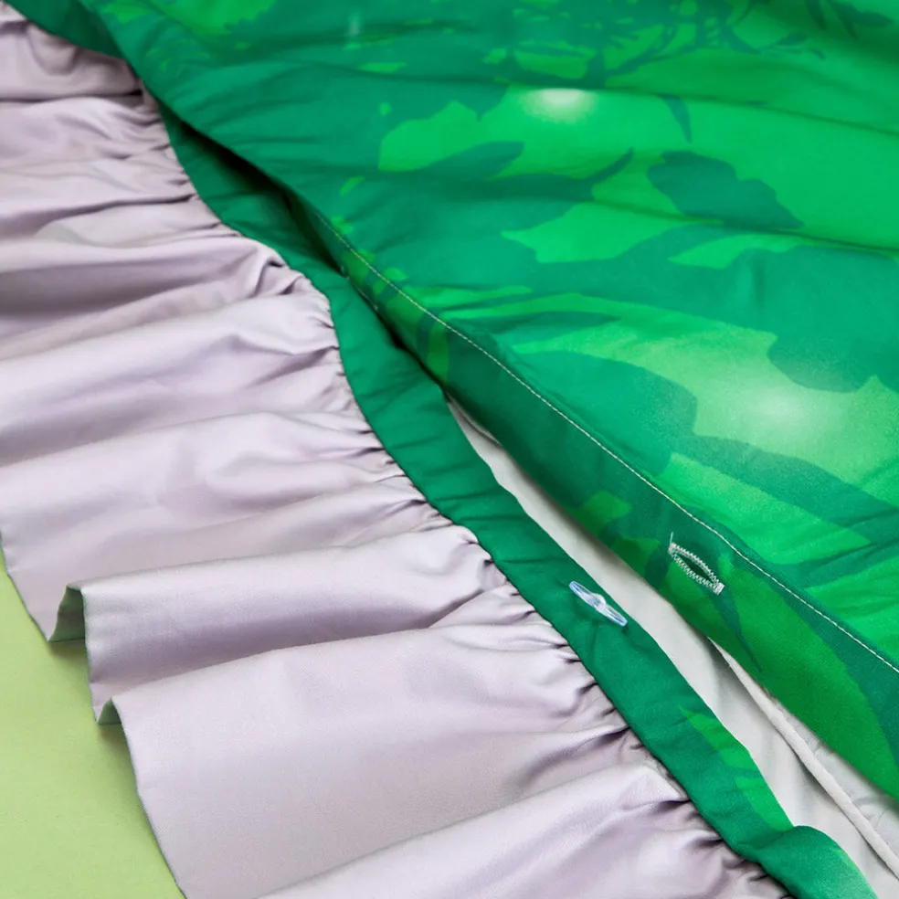 Reversible Ruffled Duvet Cover