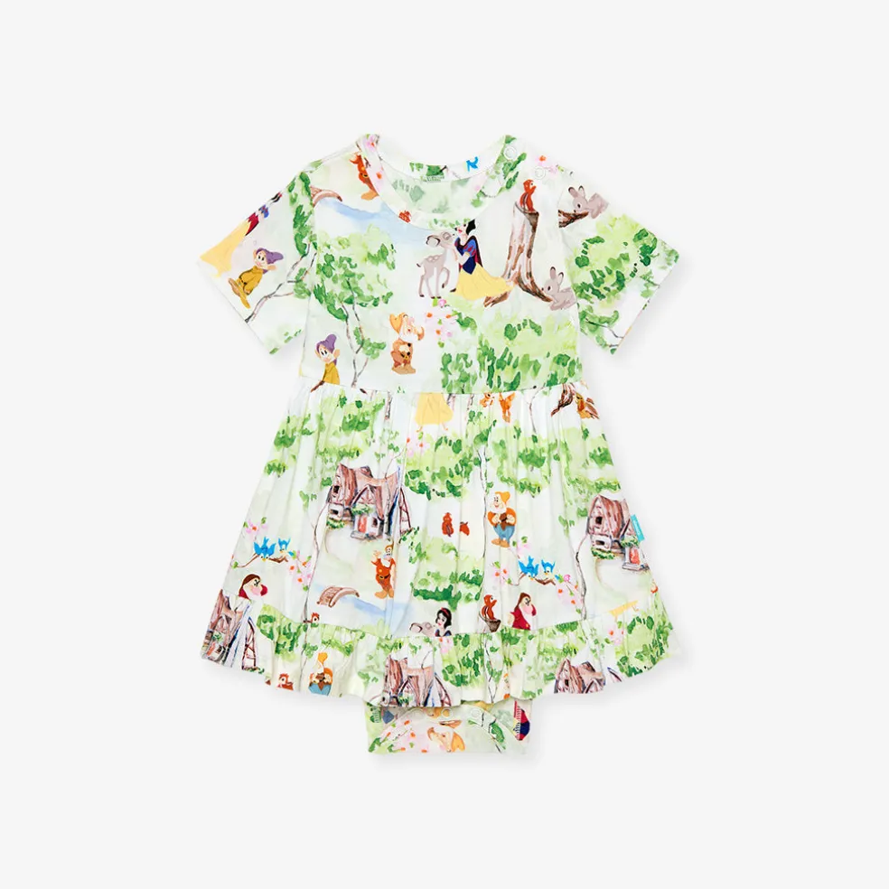 Ruffled Twirl Bodysuit Dress