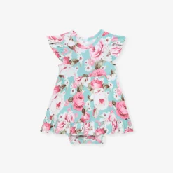 Ruffled Twirl Bodysuit Dress