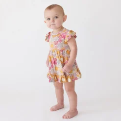Ruffled Twirl Bodysuit Dress