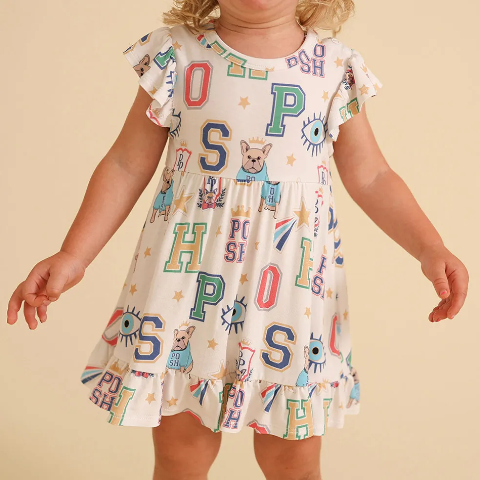 Ruffled Twirl Bodysuit Dress