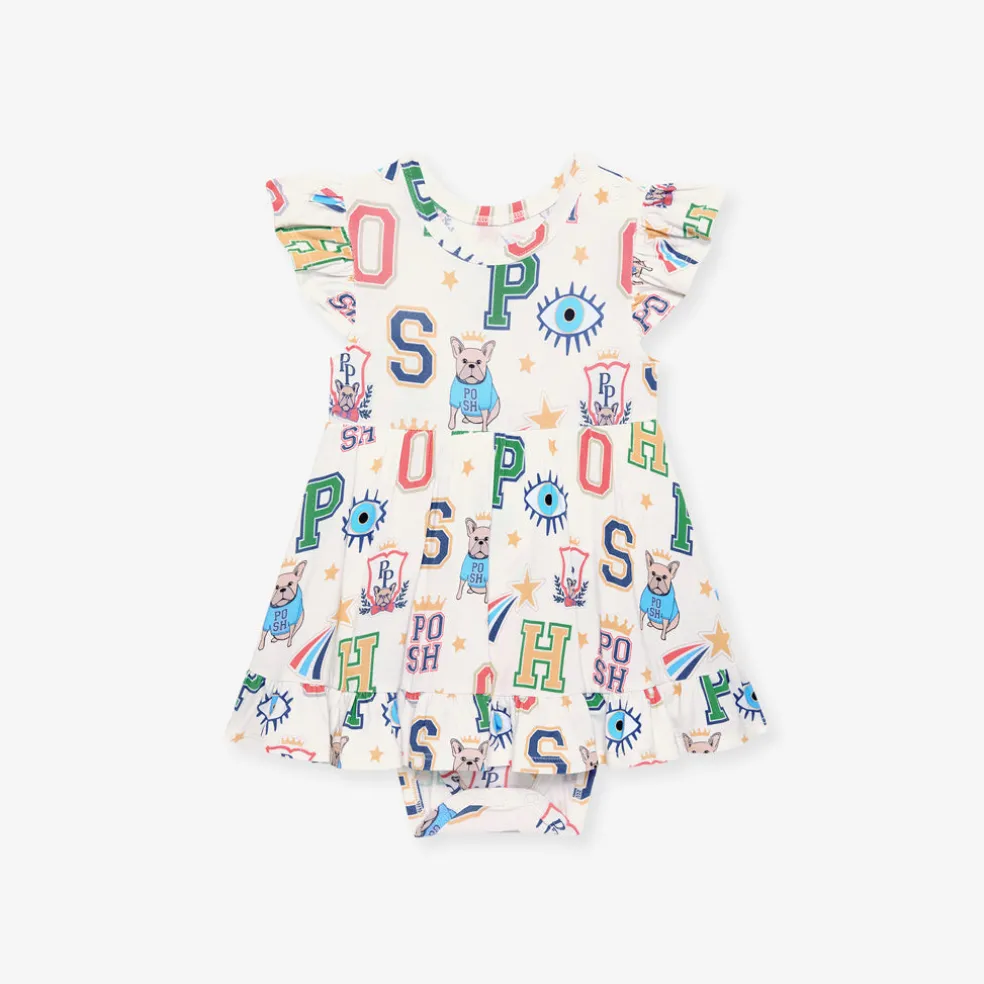 Ruffled Twirl Bodysuit Dress