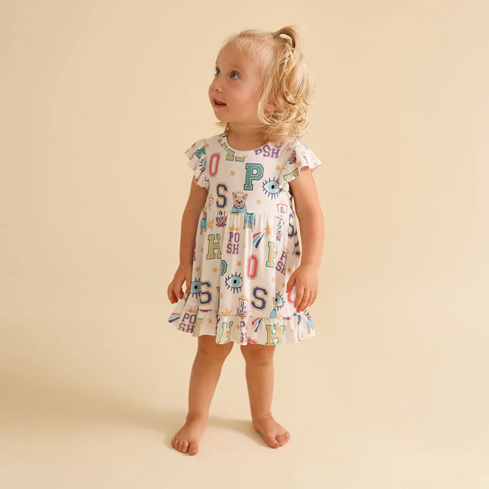 Ruffled Twirl Bodysuit Dress