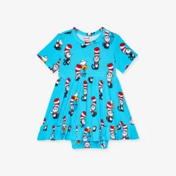 Ruffled Twirl Bodysuit Dress