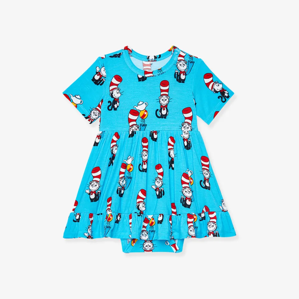 Ruffled Twirl Bodysuit Dress
