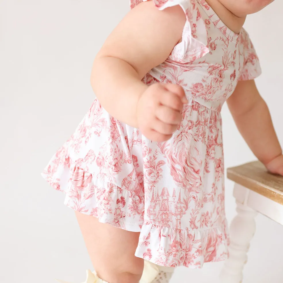 Ruffled Twirl Bodysuit Dress