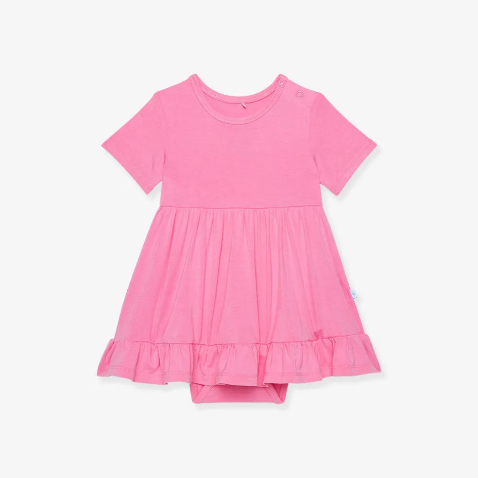 Ruffled Twirl Bodysuit Dress