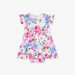 Ruffled Twirl Bodysuit Dress