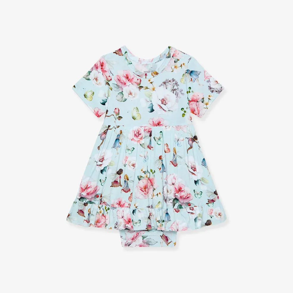 Ruffled Twirl Bodysuit Dress