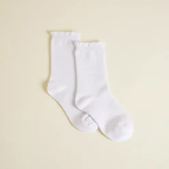 Scallop Crew Socks