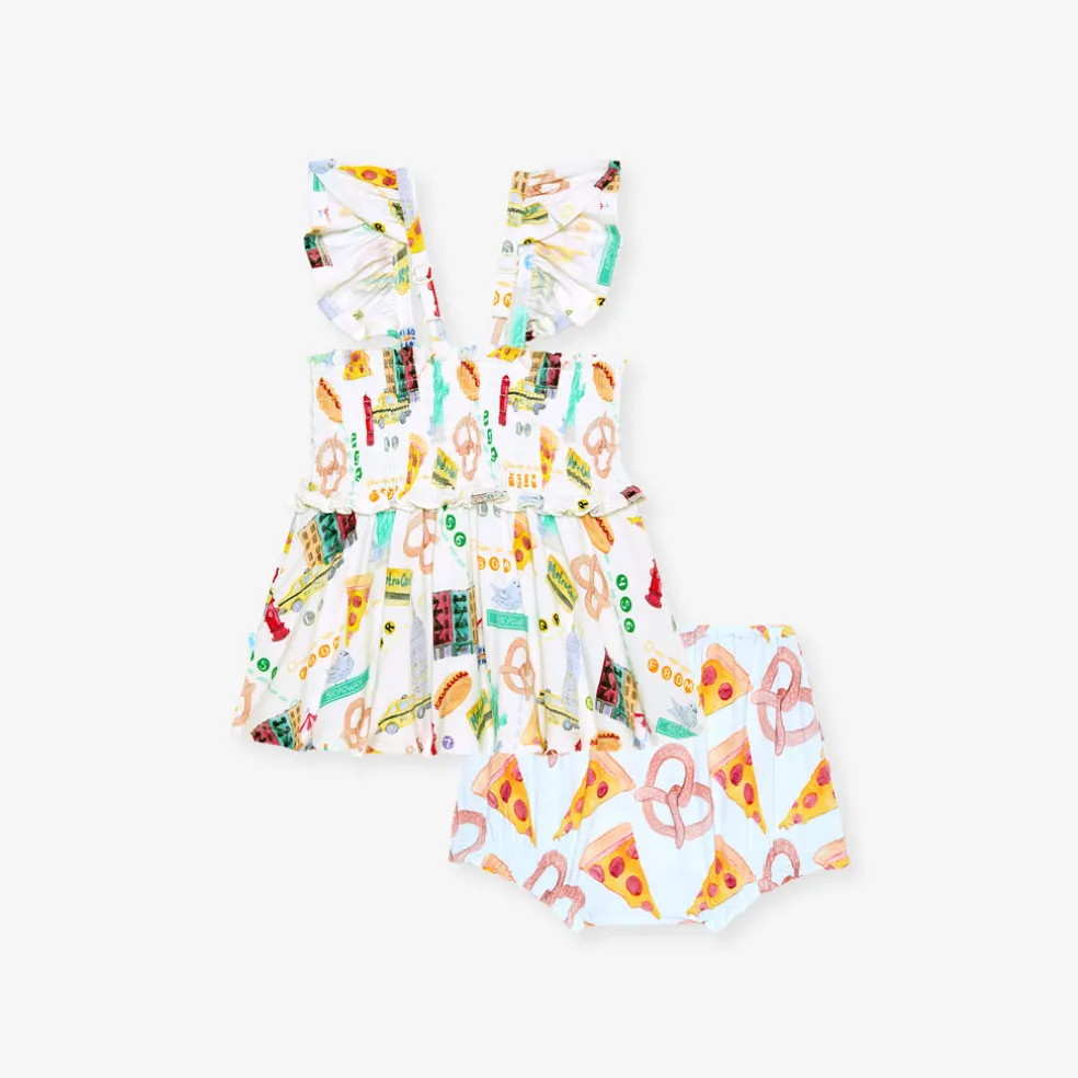 Smocked Babydoll Bummie Set