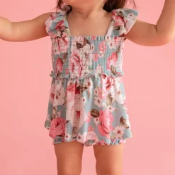 Smocked Babydoll Bummie Set
