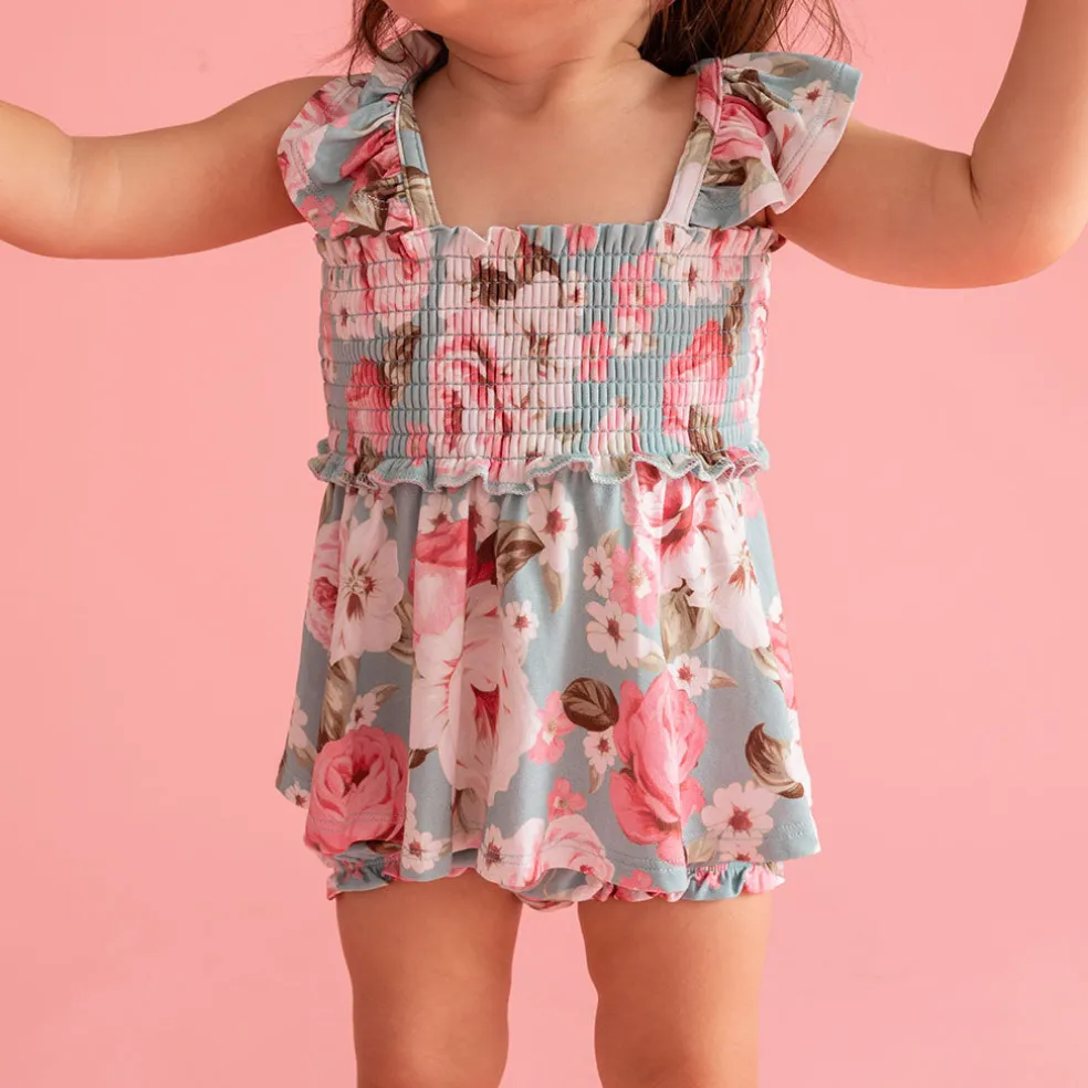 Smocked Babydoll Bummie Set