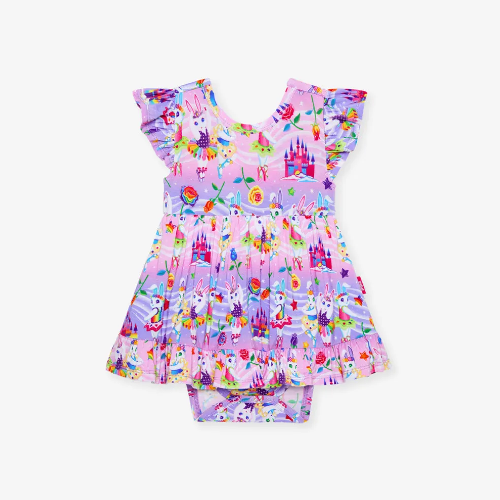 Tie Back Ruffled Bodysuit Dress