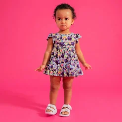 Tie Back Ruffled Bodysuit Dress