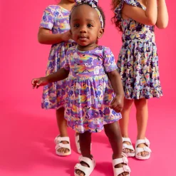 Tie Back Ruffled Twirl Dress