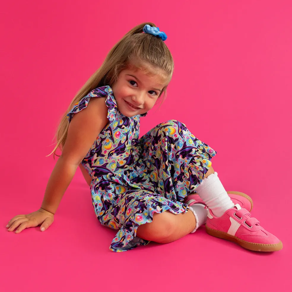 Tie Back Ruffled Twirl Dress