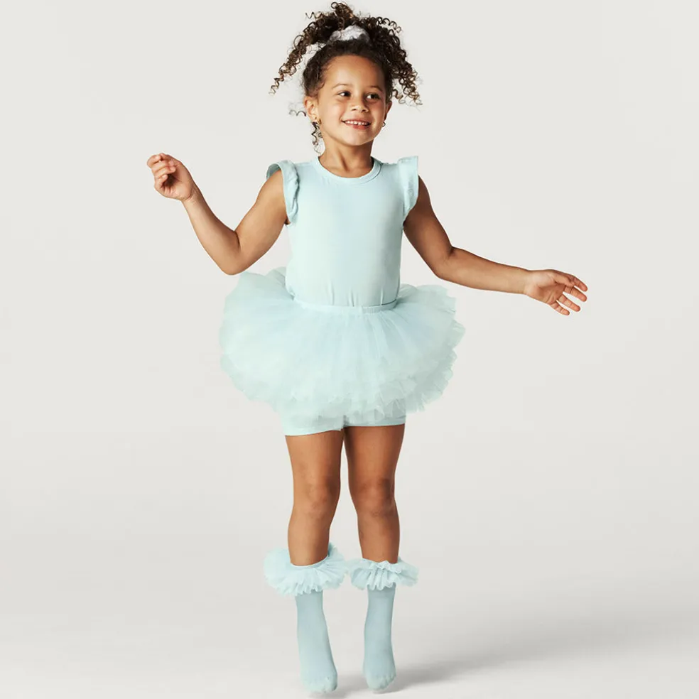 Tulle Ruffle Knee High Socks