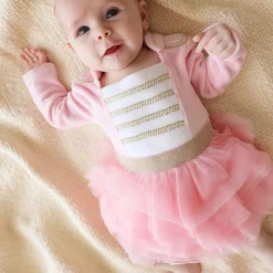 Velour Tulle Bodysuit Dress